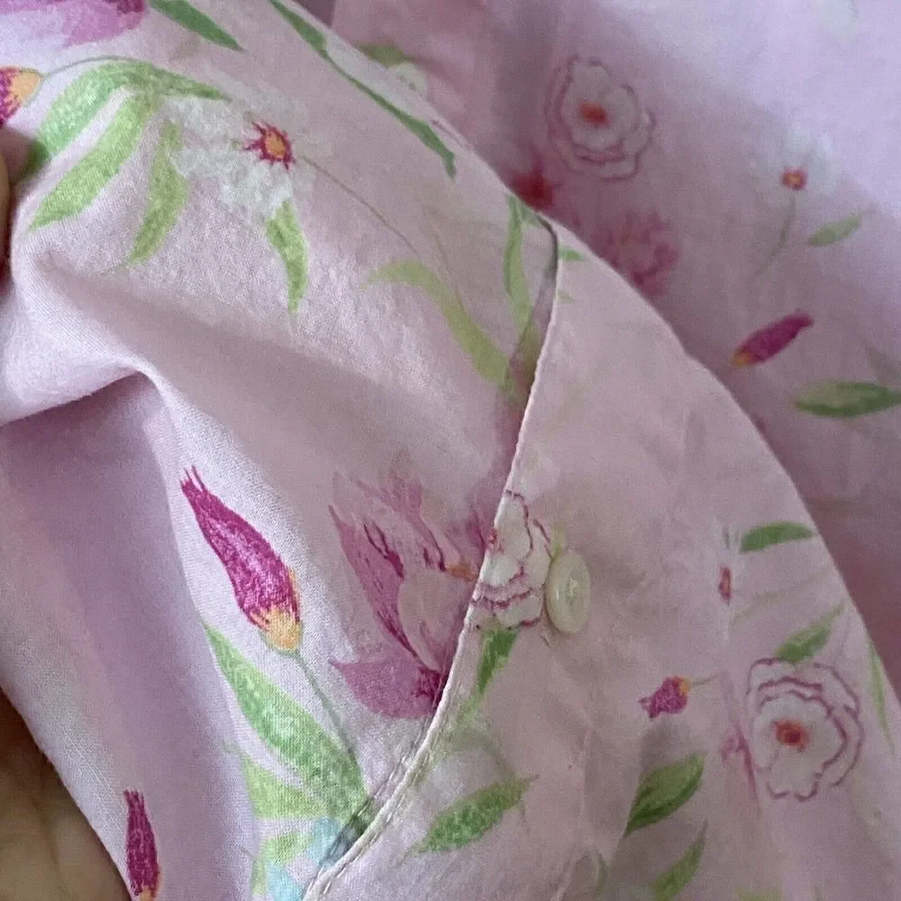 Lauren Ralph Lauren Floral Pink Sleep Shirt Size Small
